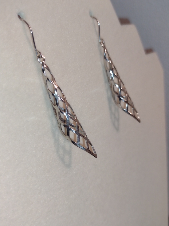 Jewelry - Sterling Silver Lattice Drop Earrings - Women Jewelry